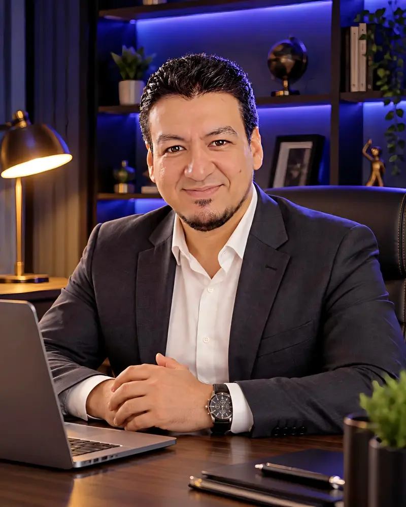 Muhammad Ammar at his desk