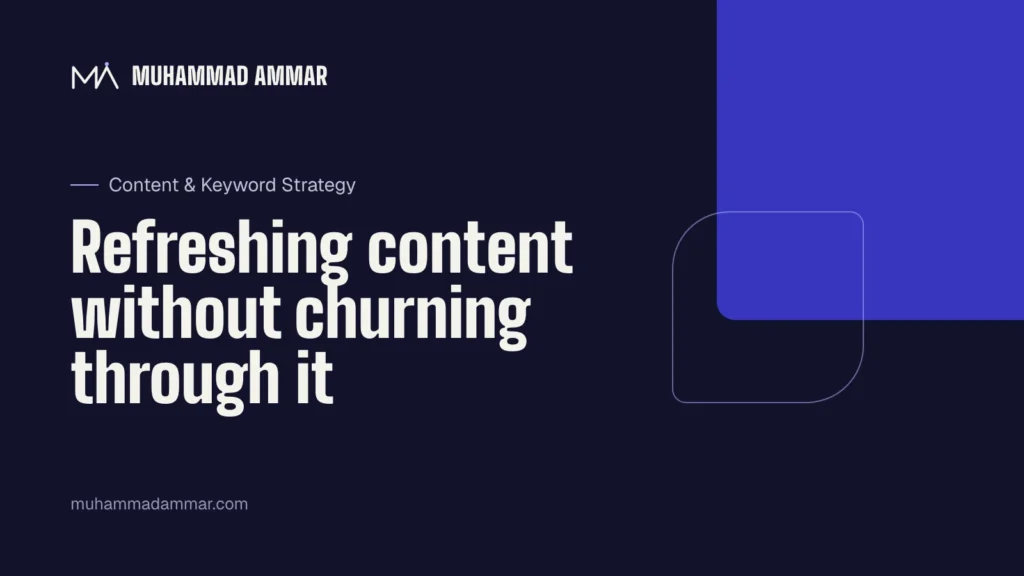 Refreshing content without churning through it