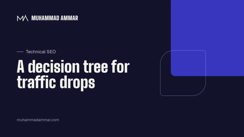 A decision tree for traffic drops