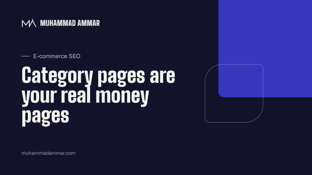 Category pages are your real money pages