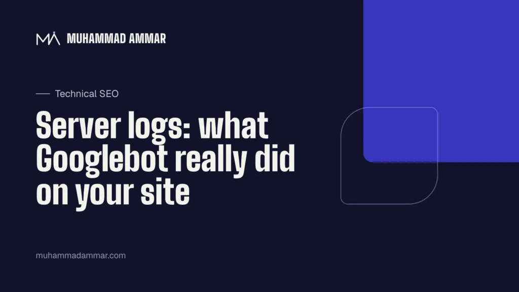 Server logs: what Googlebot really did on your site
