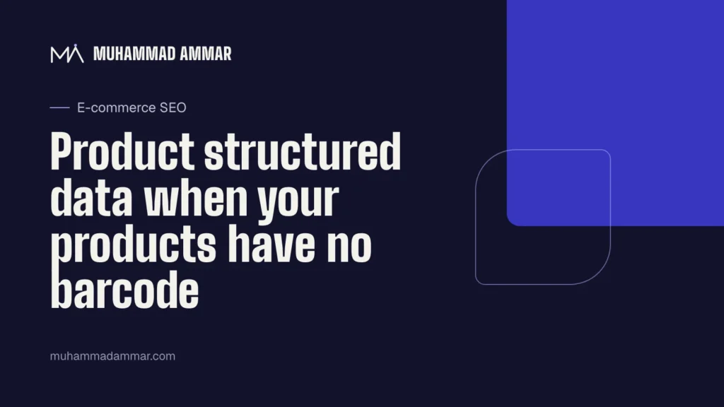 Product structured data when your products have no barcode