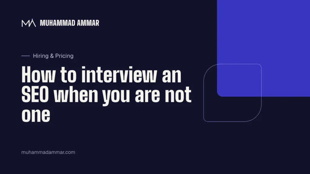 How to interview an SEO when you are not one