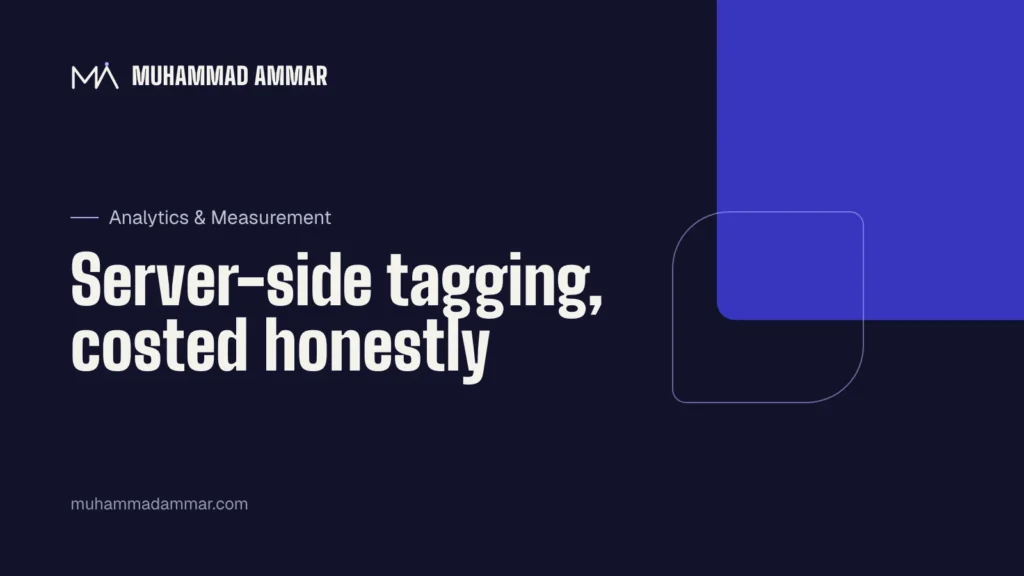 Server-side tagging, costed honestly