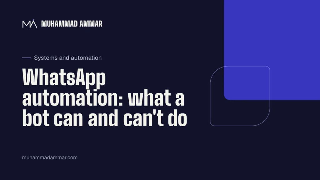 WhatsApp customer service automation: what a bot can and can’t do